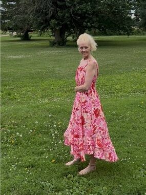 Grace Karin Pink Floral Maxi Dress